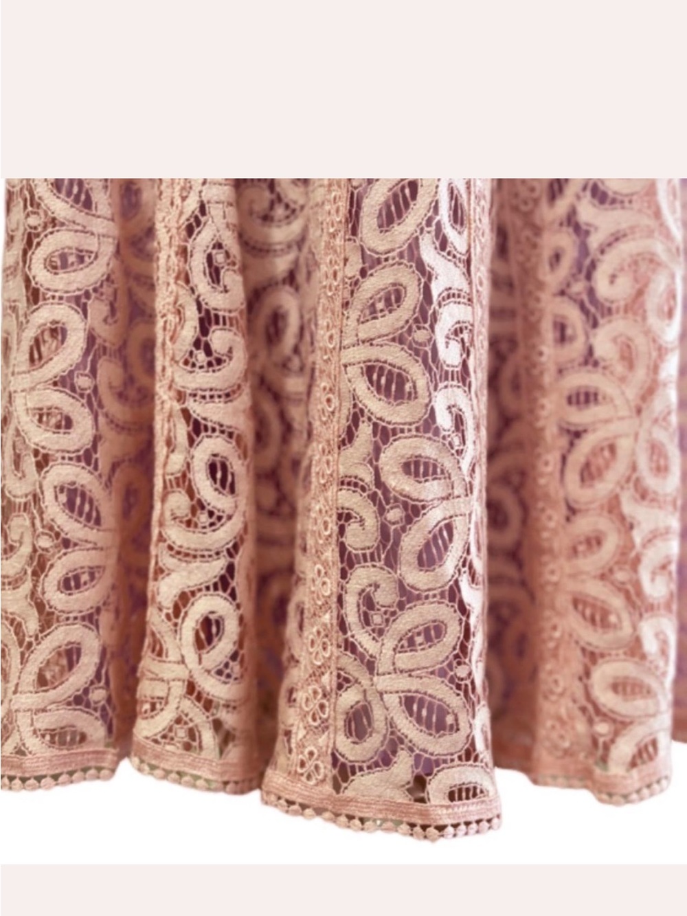 Nanette Lepore woman’s Pink Lace Overlay Dress with V-Neck size 4 - Picture 3 of 7